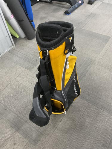 Used Wilson PROFILE Jr Stand Bag Black And Yellow 11614-S000227376