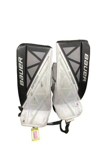 Used Bauer S 150 Goalie Leg Pads Junior White SM 11613-S000173986