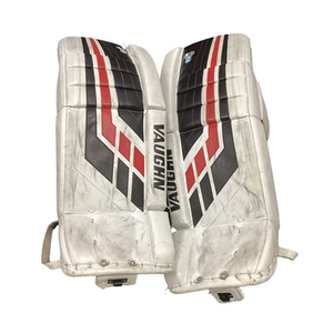 Used Vaughn VELOCITY VE8 JR Goalie Leg Pads Junior White/Black/Red 26" 11613-S000173927