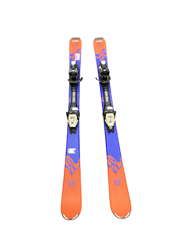Used Salomon QST MAX JR Boys DH Ski/Binding Royal Blue And Orange 120 cm 11613-S000174031