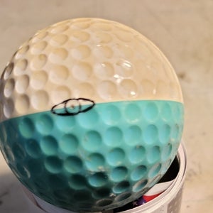 Vintage PING  EYE NO. 3 KARSTEN  Golf Ball Two Tone GREEEN/ WHITE  EXCELL COND