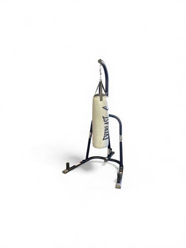 Used Everlast STAND WITH BAG Boxing Heavy Bag Black 80 lb 11846-S000097937