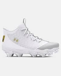 New Under Armour Harper RM 9 Youth 10 White Baseball Cleats 11692-S000144952