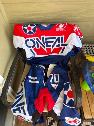 Blue Men's Medium O'Neal Race Pants and Shirt (Used)