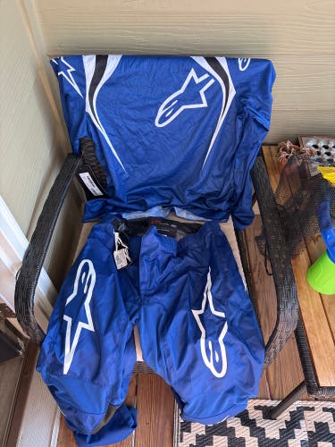 Blue Men's Medium Alpinestars Race and Shirt Combo (New)