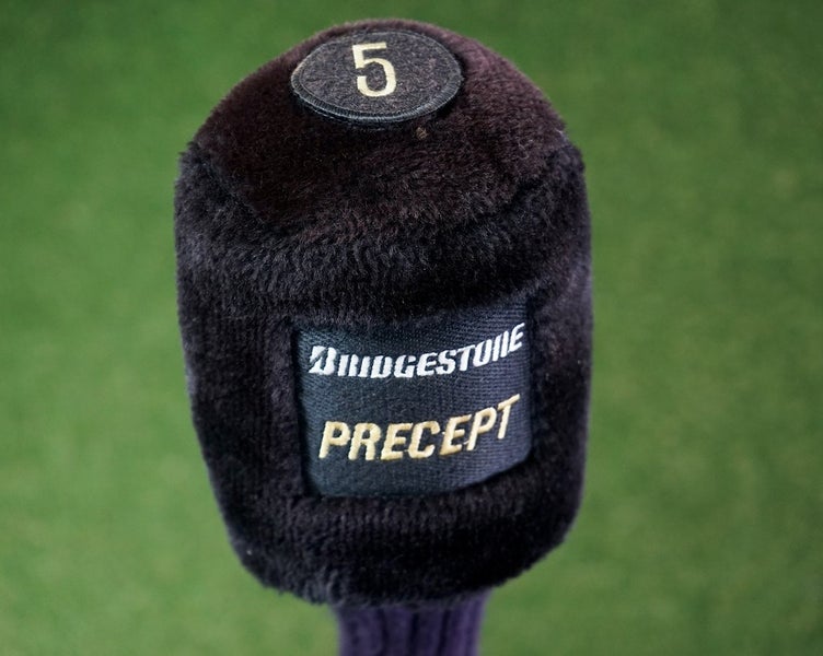 BRIDGESTONE PRECEPT 5 FAIRWAY WOOD GOLF HEADCOVER BLACK FLUFFY SOCK ~ L@@K!!
