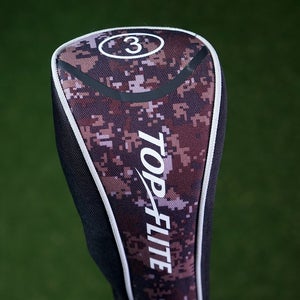 TOP FLITE 3 FAIRWAY WOOD GOLF HEADCOVER DIGI-CAMO SOCK ~ L@@K!!
