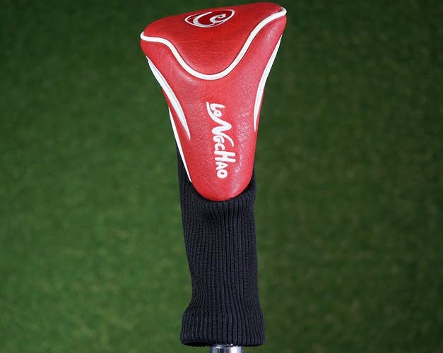 LONGCHAO X FITS 3 4 5 7 9 FAIRWAY WOOD GOLF HEADCOVER RED & BLACK SOCK ~ L@@K!!