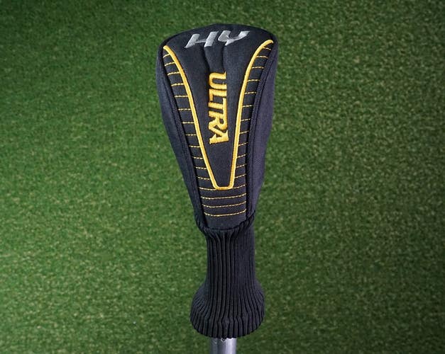 WILSON ULTRA HY RESCUE / HYBRID HEADCOVER GOLF BLACK SOCK & GOLD ~ L@@K!!