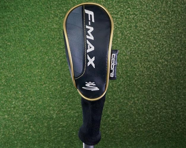 COBRA KING F-MAX VARIABLE NUMBERS 2,3,4,5,6,7 HYBRID HEADCOVER BLACK & GOLD