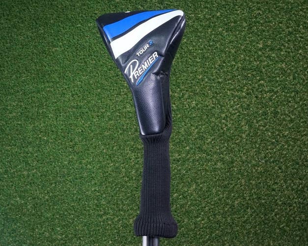 PREMIER TOUR X 1 DRIVER HEADCOVER BLACK SOCK, BLUE WHITE ~ L@@K!!