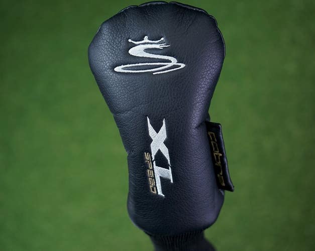 COBRA KING XL SPEED RESCUE / HYBRID HEAD COVER GOLF ~ BLACK SOCK & WHITE ~ NICE!