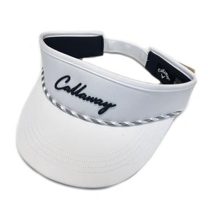 NEW 2025 Callaway Birdie Putt Rope White Adjustable Golf Visor