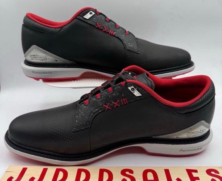 Jordan Air Jordan ADG 5 Golf Shoes Leather Spikeless Men\'s 11.5 FQ6642-100 Used Nike JORDAN ADG 5 BLACK FIRE RED FQ6642-001 Mens Golf  main image 4