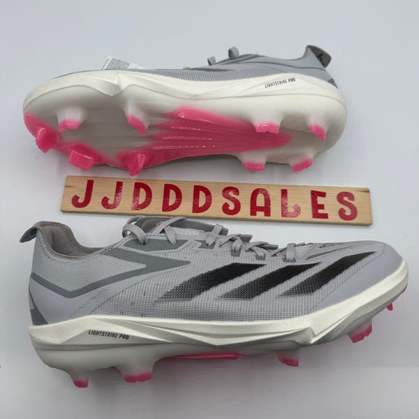 Adidas Adizero Electric+ TPU Baseball Cleats Lucid Pink Gray  display picture 3
