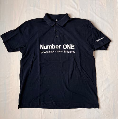 BMW Group Polo Shirt embroidery Number ONE Opportunities New Efficiency Navy XL