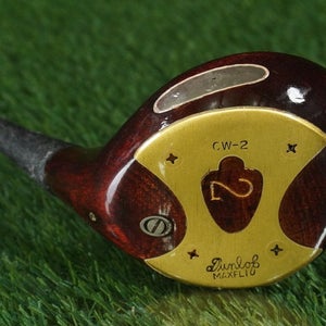 DUNLOP MAXFLI CW-2 PERSIMMON 2 WOOD FAIRWAY STEEL SHAFT RH ~ VINTAGE!!