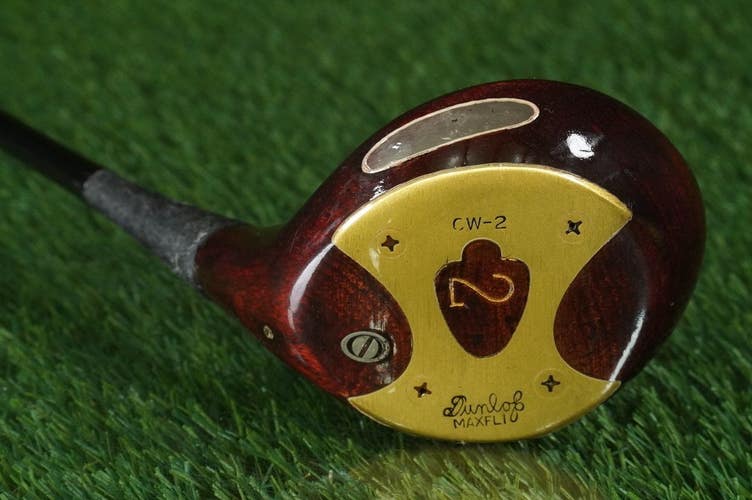 DUNLOP MAXFLI CW-2 PERSIMMON 2 WOOD FAIRWAY STEEL SHAFT RH ~ VINTAGE!!