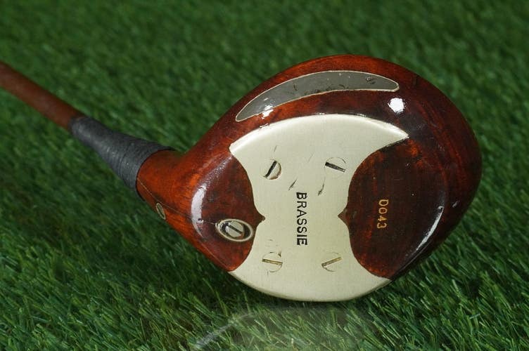 SIR WALTER HAGEN D043 PERSIMMON BRASSIE / 2 WOOD FAIRWAY PYRATONE RH ~ VINTAGE!!