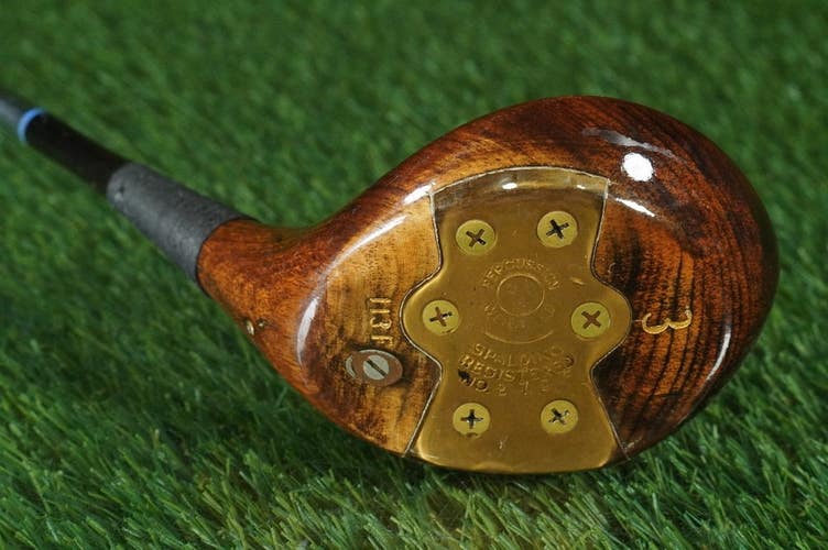 SPALDING ROB T. JONES 113F PERSIMMON 3 WOOD ROBERT TYRE JONES JR RH ~ VINTAGE!!