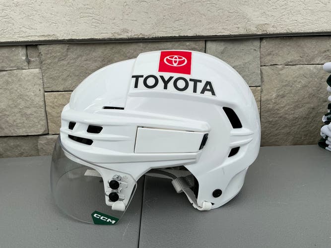 CCM SUPER TACKS X Pro Stock Hockey Helmet Visor Combo White Medium 5866