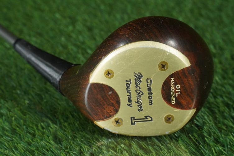 MACGREGOR TOURNEY CUSTOM PERSIMMON DRIVER STIFF TITANIUM SHAFT RH ~ VINTAGE!!