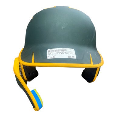 Used Rawlings MACH SR REVA 6 7/8- 7 5/8 Batting Helmet w/Mask Green MD 11375-S000371433