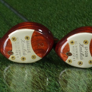 FIRST FLIGHT HANDMADE 6D4S WOODS 2W+3W STIFF FLEX STEEL RH ~ VINTAGE!!