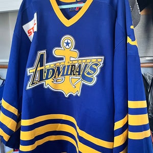 Hampton Roads Admirals Blue size 56 Goalie Cut Jersey (Used)