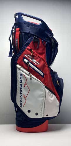 Sun Mountain C130 USA Cart Bag Red 14-Way Divide Single Strap Golf Bag