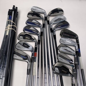 Callaway Fitting Iron Whole Sale Golf Club Lot of 15 - 7 irons + 15 extra shafts