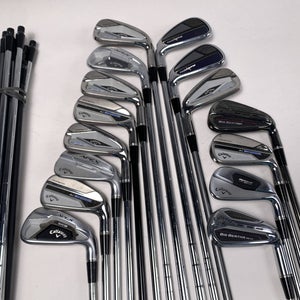 Callaway Fitting Iron Whole Sale Golf Club Lot of 15 - 7 irons + 15 extra shafts