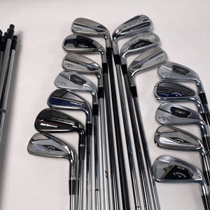 Callaway Fitting Iron Whole Sale Golf Club Lot of 15 - 7 irons + 15 extra shafts