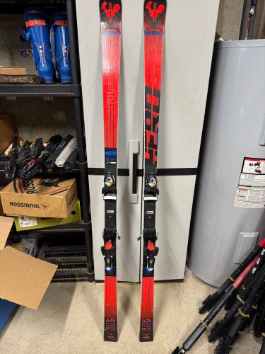 Rossignol Hero FIS GS Pro 182 cm Racing Skis With Bindings Max Din 15 (Used)