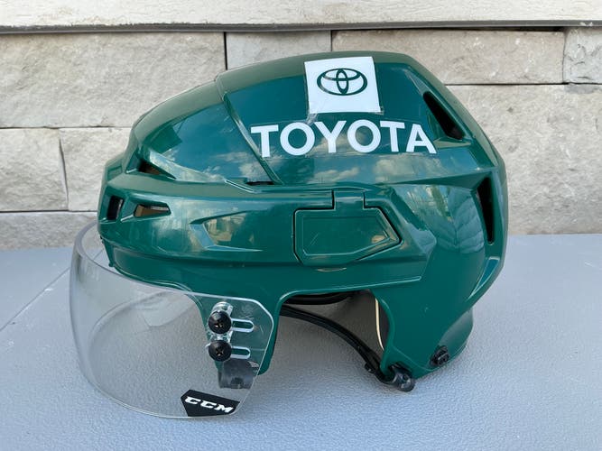 CCM V08 Pro Stock Hockey Helmet Visor Combo Green Medium 5099