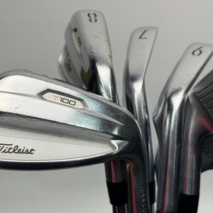 Titleist 2021 T100 4-PW Iron Set AMT Tour White S300 Stiff Flex