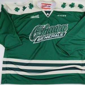 Oshawa Generals ST PATS OHL CHL Patricks Day Hockey Jersey CANADA Catstitch Sz XXXL