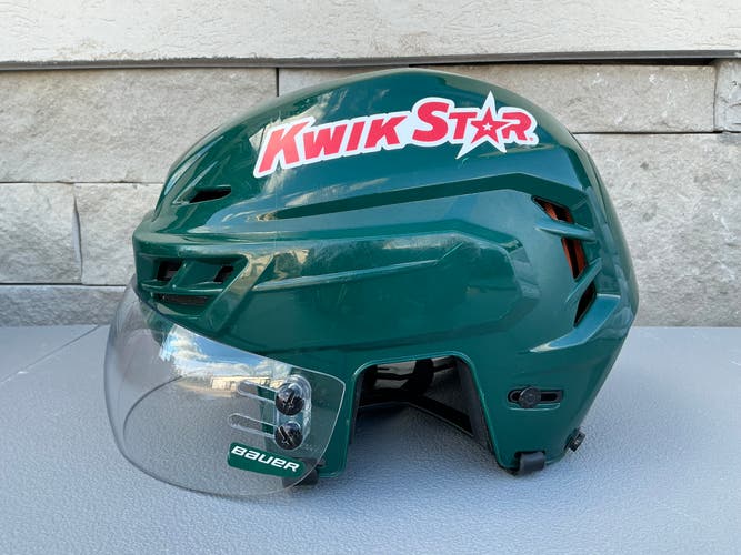 CCM Tacks 710 Pro Stock Hockey Helmet Visor Combo Green Large 6472
