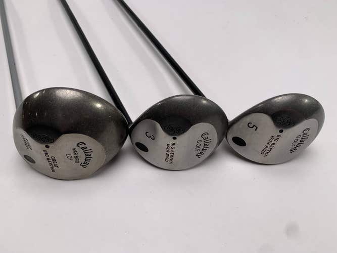 Callaway Big Bertha Warbird Wood Set Driver 3 5 | 10* 15* 18* RCH 96 Regular RH