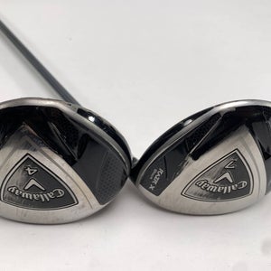 Callaway Razr X Black 4 & 7 Fairway Wood Set 17* 21* 50g Ladies Graphite RH