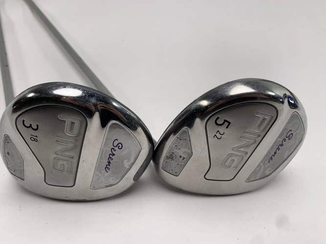 Ping Serene 3 & 5 Fairway Wood Set 18* 22* ULT210 Ladies Graphite Womens RH