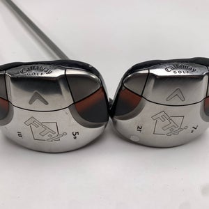 Callaway FT-i Squareway 5 & 7 Fairway Wood Set 18* 21* Fujikura Sakura Ladies RH