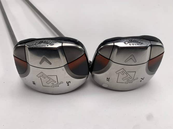 Callaway FT-i Squareway 5 & 7 Fairway Wood Set 18* 21* Fujikura Sakura Ladies RH