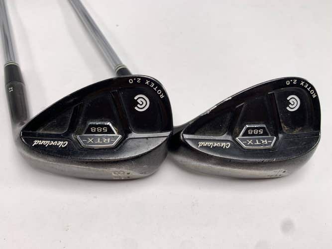 Cleveland 588 RTX CB Black Pearl Wedge Set 54* 12 | 58* 12 DG Wedge Mens RH