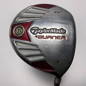 TaylorMade Burner Steel 2007 3 Fairway Wood 15* REAX 50g Senior Graphite Mens RH