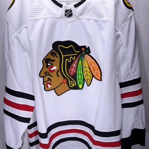 Chicago Blackhawks Away MiC Team Issued Adidas PrimeGreen Jersey Size 60