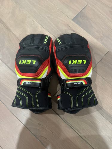 Red Small / Medium Kids Unisex Leki Gloves (Used)