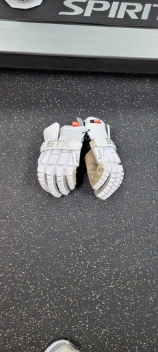 Used STX SURGEON Lacrosse Gloves Mens White LG 11497-S000154405