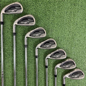 Callaway Steelhead XR Iron Set 6-PW AW SW XP 95 S300 Stiff Left Handed +1 Long