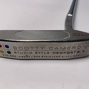 Scotty Cameron Studio Style Newport 2.5 Putter 34" SuperStroke Fatso 5.0 Mens RH